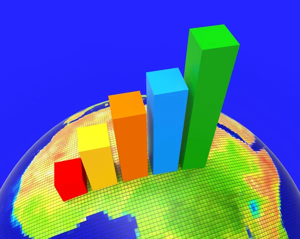 Africa Graph Indicates Financial Report And Analysis — Stock Photo, Image