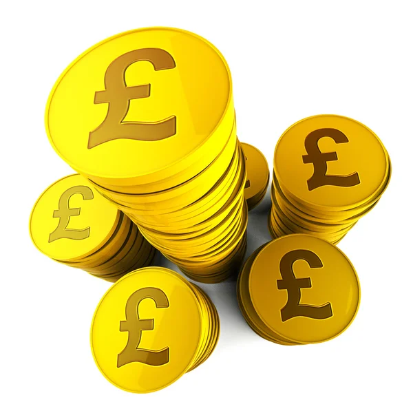 Pound Savings Means Financial Increase And Currency — Stock Photo, Image