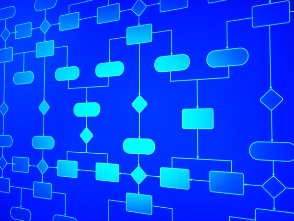 Диаграмма потока показывает схему и структуру Flowchart — стоковое фото