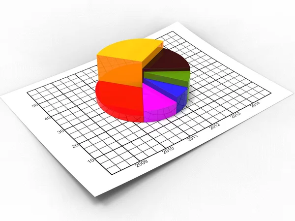 Pie Chart Shows Business Graph And Biz — Stock Photo, Image