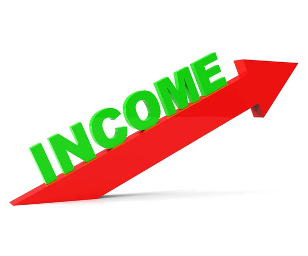 Aumentar a renda significa aumento de receita e ganho — Fotografia de Stock
