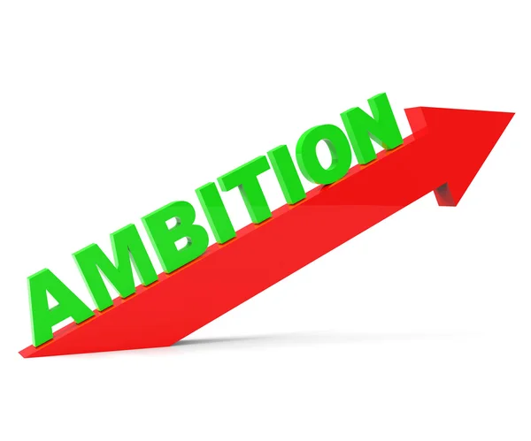 Increase Ambition Shows Arrow Gain And Desire — Stock Photo, Image