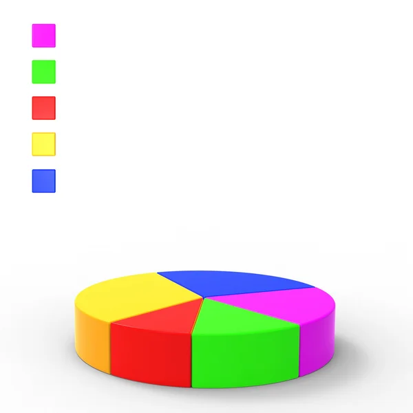 Pie Chart Indicates Financial Report And Charts — Stock Photo, Image