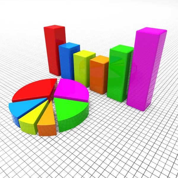 Pasta grafik iş grafik ve grafik oluşturma gösterir — Stok fotoğraf