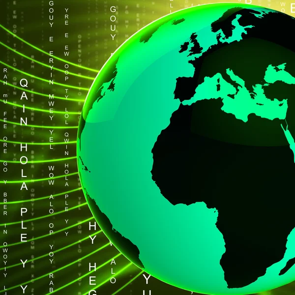 Europa África Globe indica globalmente global y europeo — Foto de Stock