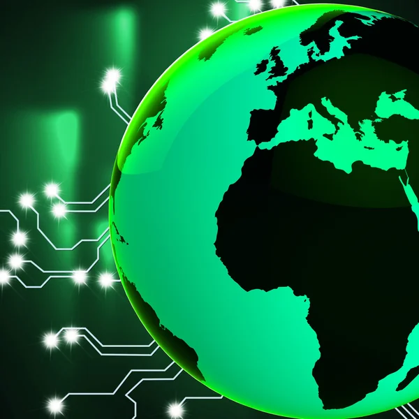 Europa Africa Globo Rappresenta Globalizzazione Globalizzare e contare — Foto Stock