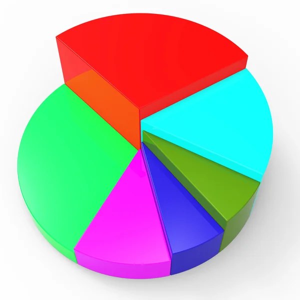 Pie Chart Indicates Data Investment And Trend — Stock Photo, Image
