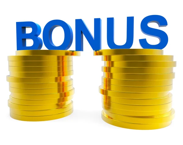 Cash Bonus vertegenwoordigt kostenloos en belonen — Stockfoto