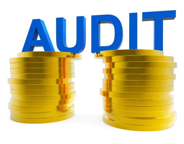 Audit Money Represents Balancing The Books And Accountant — Stock Photo, Image