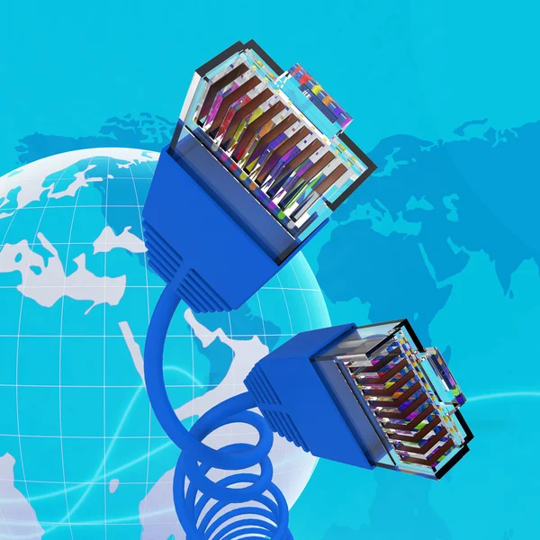 Internet Connection Represents World Wide Web And Computer — Stock Photo, Image