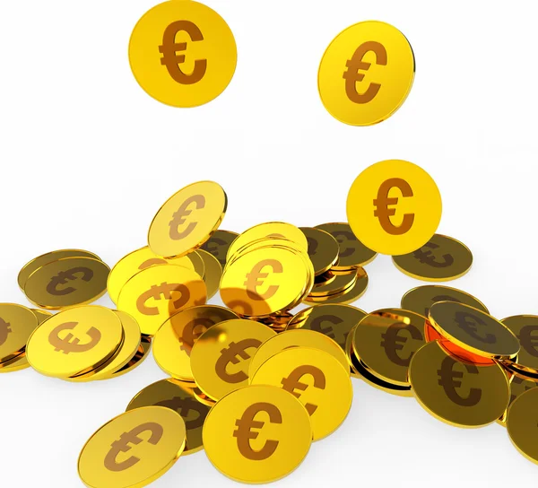 Euro Coins Represents Prosperity Euros And Financing — Stock Photo, Image