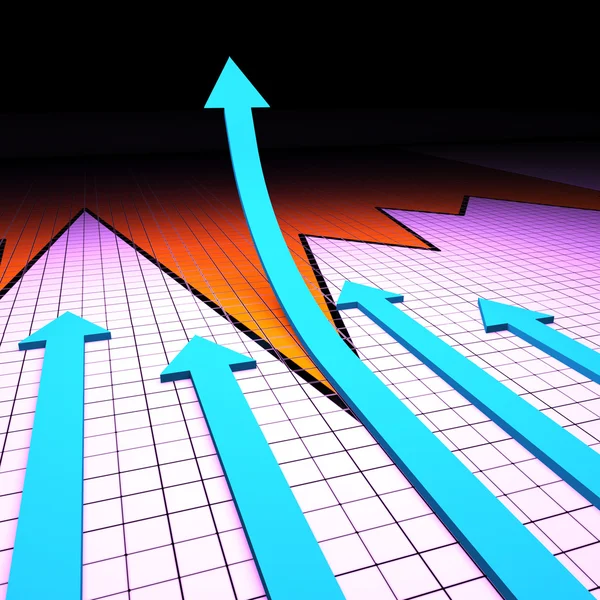 Gráfico de éxito significa informe de progreso y análisis — Foto de Stock