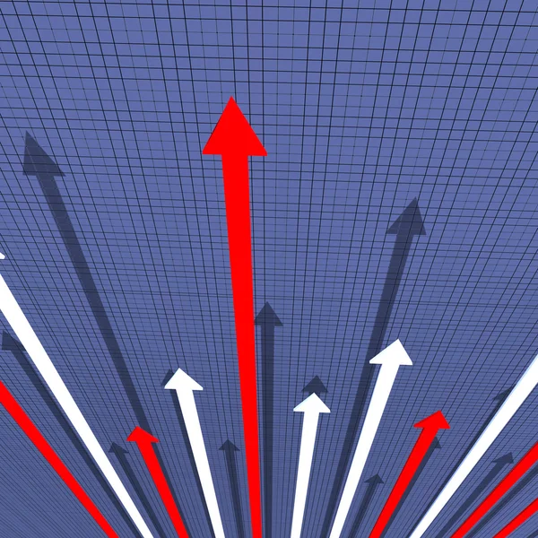 Arrows Graph Means Financial Report And Analysis — Stock Photo, Image