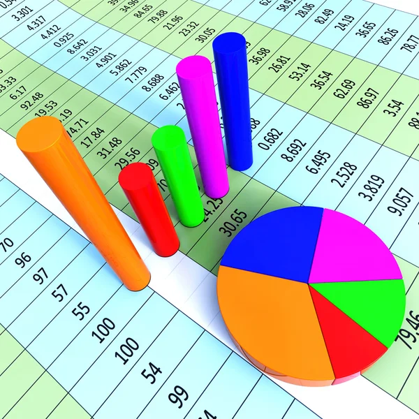 Informe Gráfico Representa Comercio Corporativo y Financiero —  Fotos de Stock