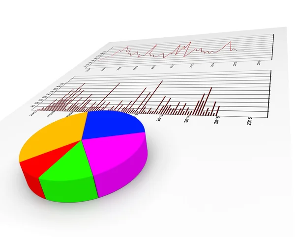 보고서 데이터를 나타내는 그래프 기업 및 예측 — 스톡 사진