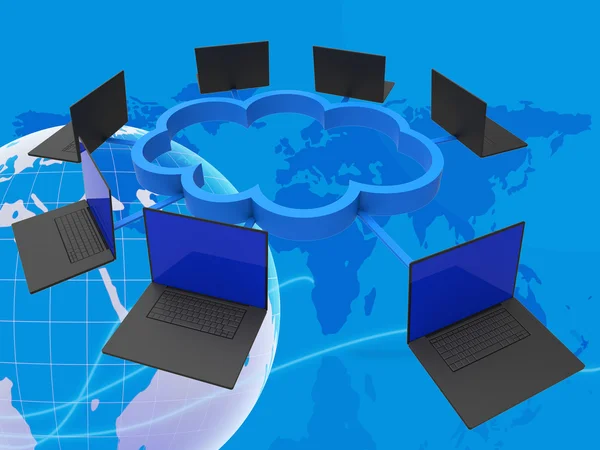 World Wide Indicates Lan Network And Computer — Stock Photo, Image