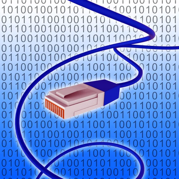 Le réseau numérique représente le World Wide Web et connecté — Photo