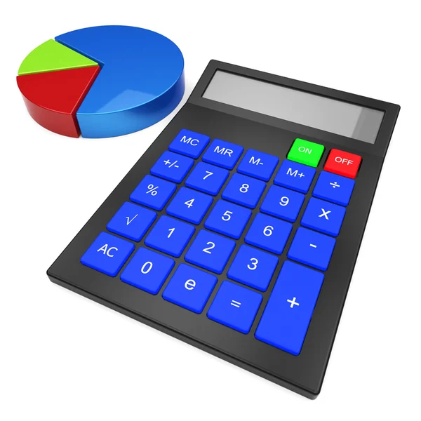 Calculate Statistics Means Charting Figures And Calculator — Stock Photo, Image