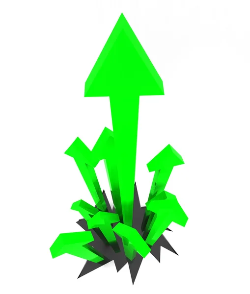 Arrows Up Represents Gain Rising And Smash — Stock Photo, Image