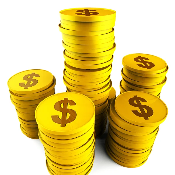 Dollar Savings Indicates American Dollars And Bank — Stock Photo, Image