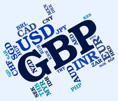 Büyük İngiliz Sterlini ve banknot GBP para birimini gösterir