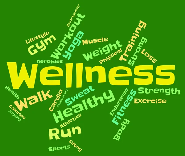 Wellness Words Indicates Health Check and Healthcare — стоковое фото