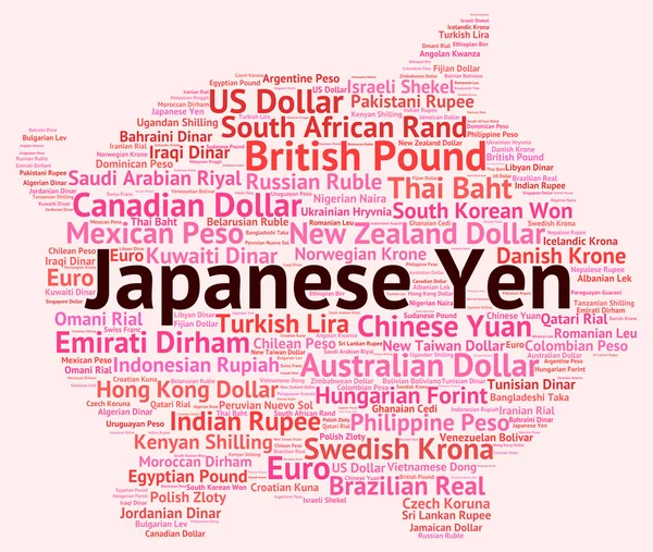 Yen Japonés Representa Cambio de Divisa Y Broker — Foto de Stock