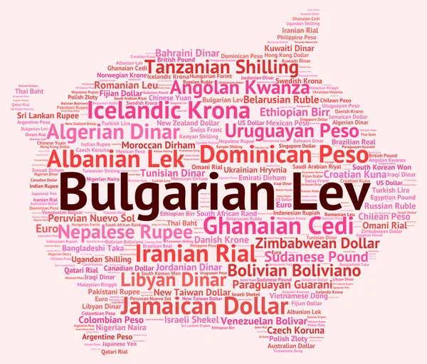 Bulgarian Lev Indicates Worldwide Trading And Bgn — Stock Photo, Image