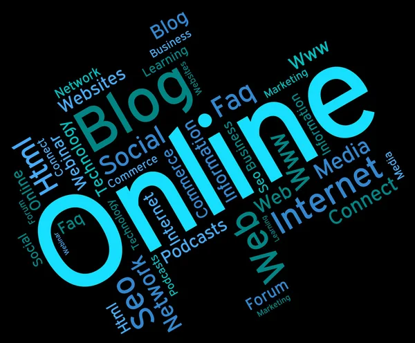 Online-Word zeigt World Wide Web und Netz — Stockfoto