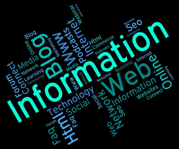 Information Word Represents Wordcloud Support And Answer — Stock Photo, Image