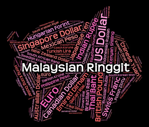 Malaysian Ringgit Means Exchange Rate And Foreign — Zdjęcie stockowe