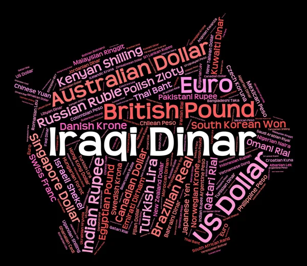 Iraqi Dinar Represents Foreign Currency And Coinage — Stock Photo, Image