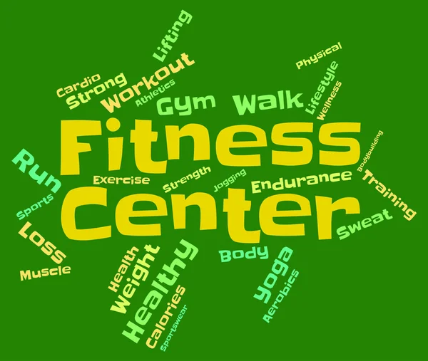 Centro fitness significa parole treno e atletica — Foto Stock