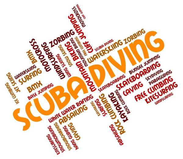 スキューバ ダイビング海洋本文と Scubadiving を表します — ストック写真