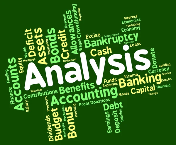 Analys Word visar Data Analytics och analysera — Stockfoto