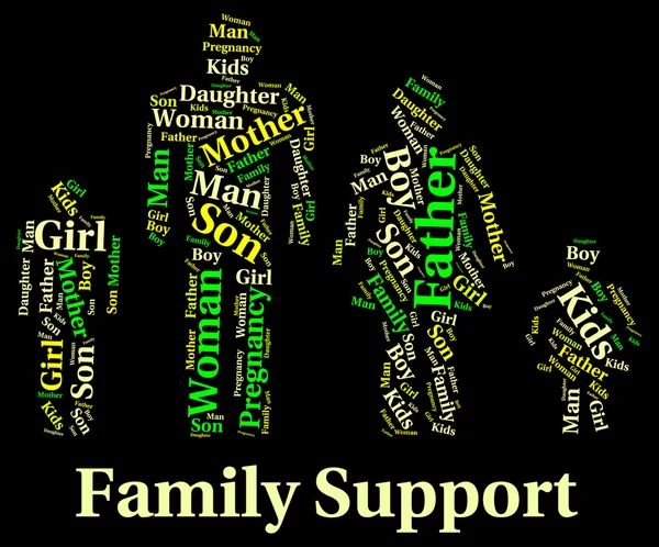 Supporto familiare Indica sangue relativo e famiglie — Foto Stock