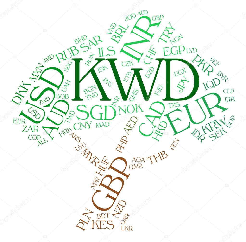 Kwd Currency Represents Foreign Exchange And Currencies