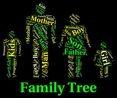 Family Tree Shows Blood Relative And Children clipart