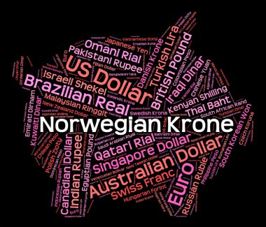 Norwegian Krone Means Currency Exchange And Coinage