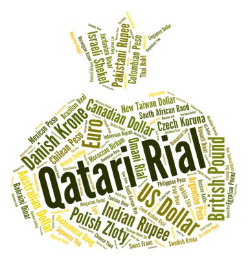 Döviz ve para Katar Riyali gösterir