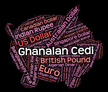 Ghanaian Cedi Indicates Foreign Currency And Coin