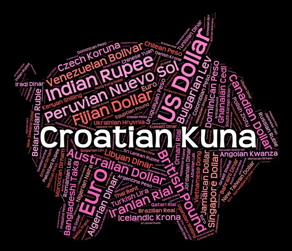 Croatian Kuna Shows Forex Trading And Coinage — 图库照片