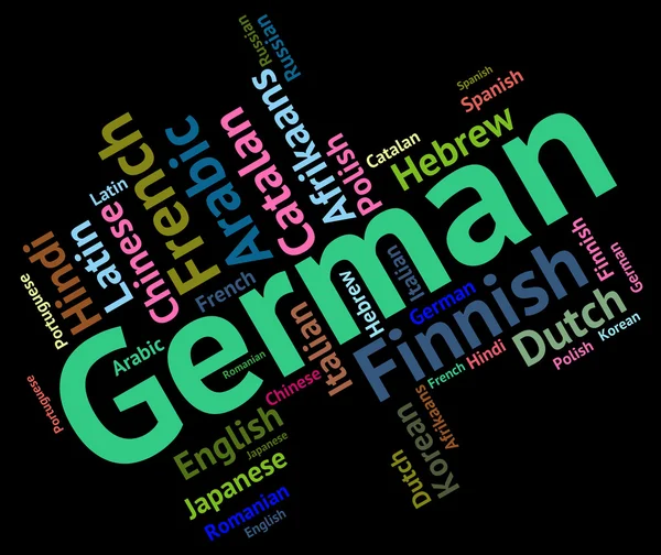 Duitse taal geeft tekst internationale en buitenlandse — Stockfoto