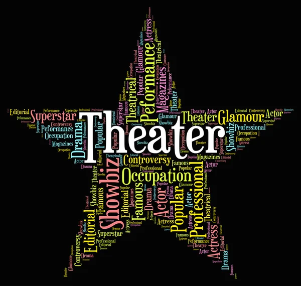 Theater Star Shows Cinema Words And Performances — Stock Photo, Image