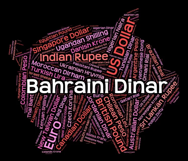 Bahraini Dinar Indicates Forex Trading And Broker — Stock Photo, Image