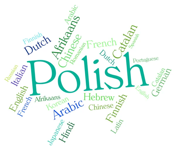 Idioma Polaco Representa Palabra de Lingo Y Traducir —  Fotos de Stock