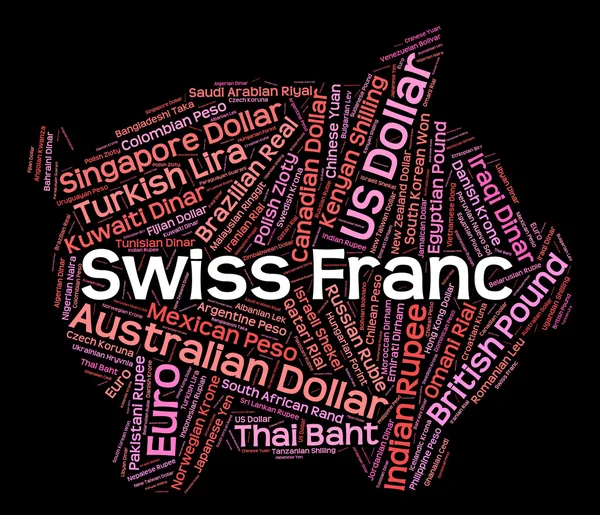 Swiss Franc Represents Forex Trading And Broker — Stock fotografie