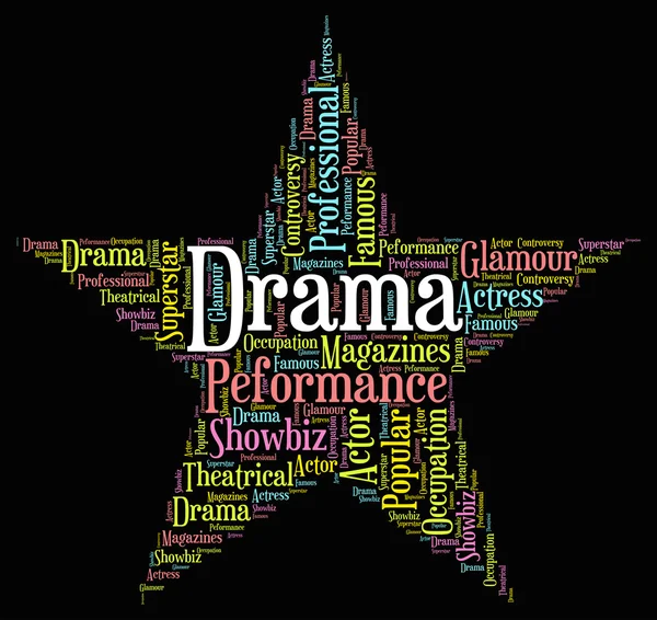 Drama Star representa teatros y melodramas — Foto de Stock