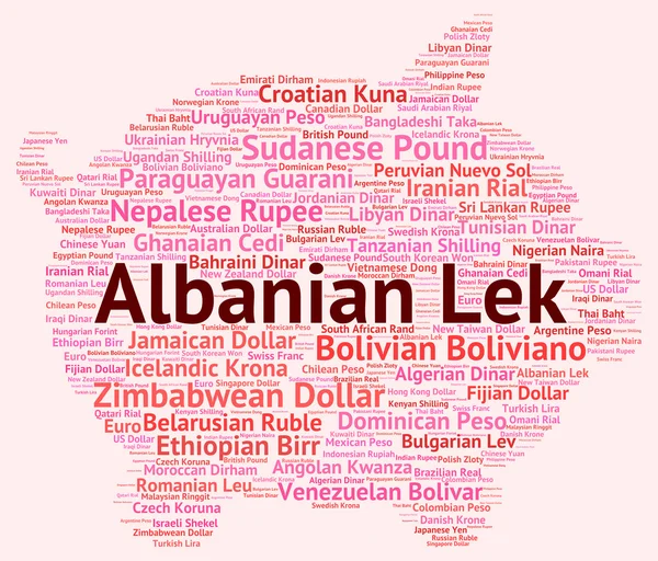 Albanian Lek Means Exchange Rate And Broker — Stock Photo, Image