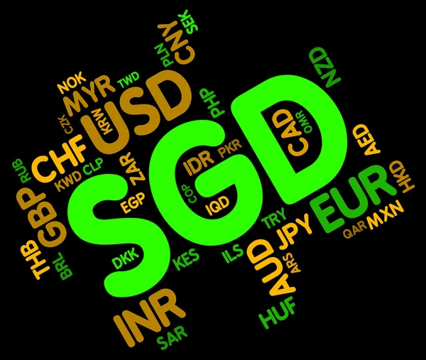 SGD waluty reprezentuje walutowych i banknotów — Zdjęcie stockowe